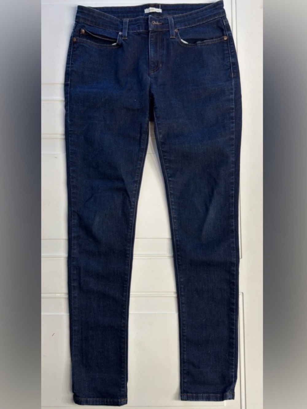 Eileen Fisher Organic Cotton Soft Stretch Denim Straight Jean, Size 12, NWT